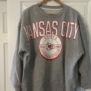 Fanatics Kansas City Chiefs Gray Crewneck Sweater